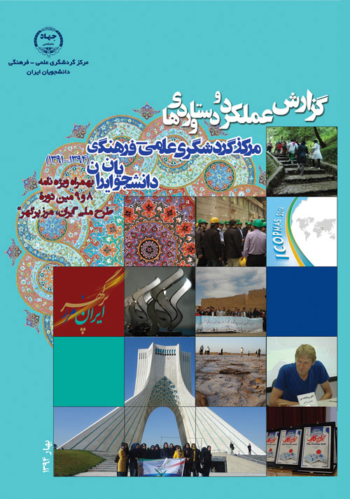 گزارش عملکرد باتاکید بر 8و9 دوره طرح ملی "ایران، مرز پرگهر"